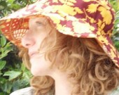 Curry Floral Reversible Hat - Large