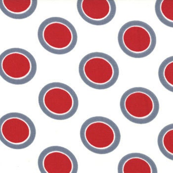 One Yard - Red Circle Dot - Hullabaloo Collection by Urban Chicks for Moda Fabrics - 32407 17