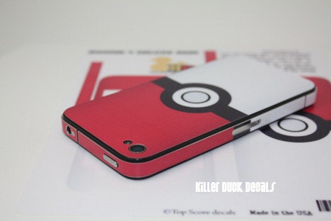 Deluxe Pokeball iPhone 4 Decal Skin AT&T Version