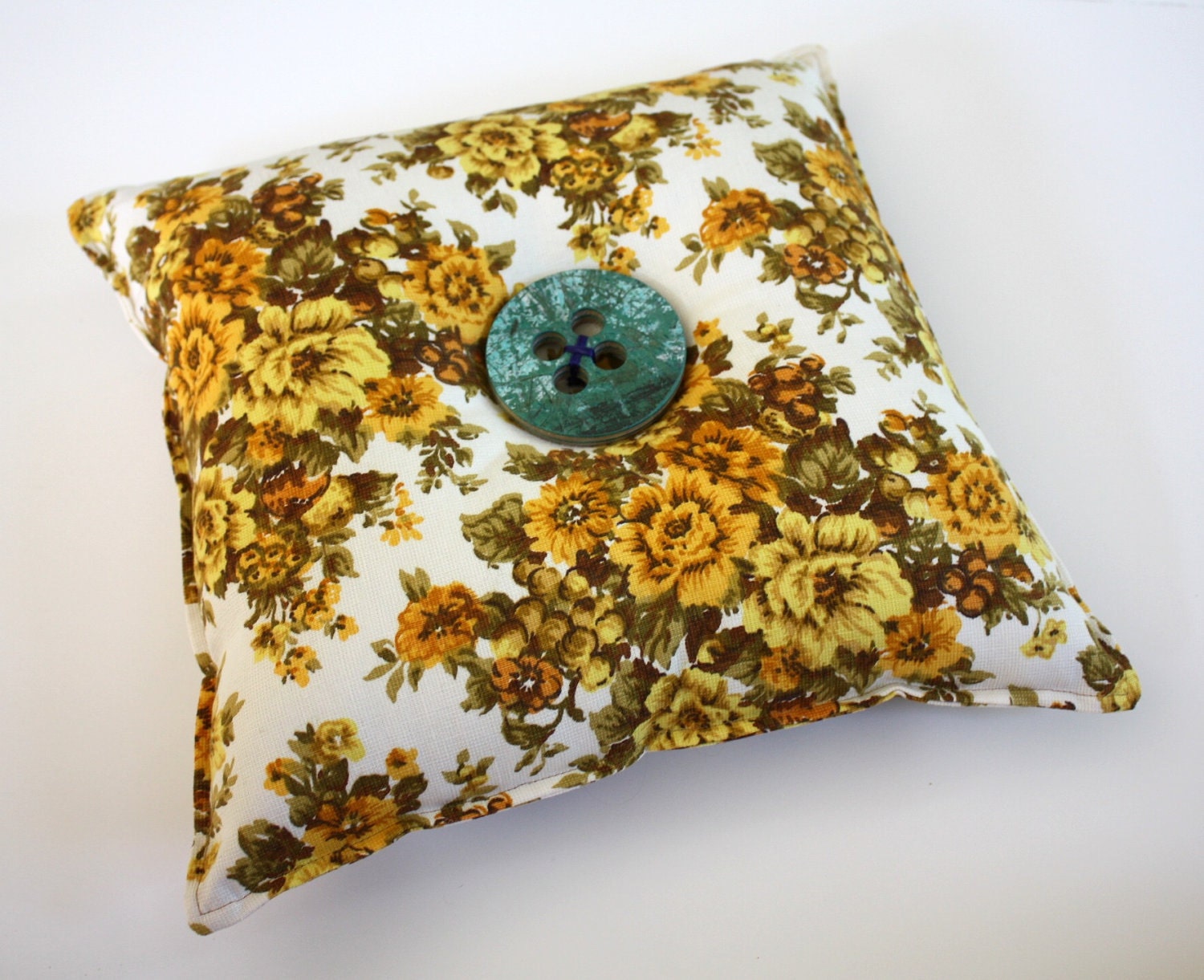 Recycled Skateboard Novelty Button Throw Pillow-Vintage Golden Girl