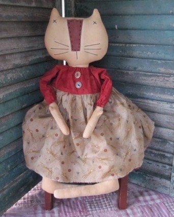 Cora Cat Doll-Primitive and Purty Kitty