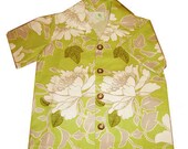 SALE - Vintage Collar Boys Button Down Shirt - Garden Breeze - Sizes 3-6 mo, 12-18 mo, 18-24 mo, 2T