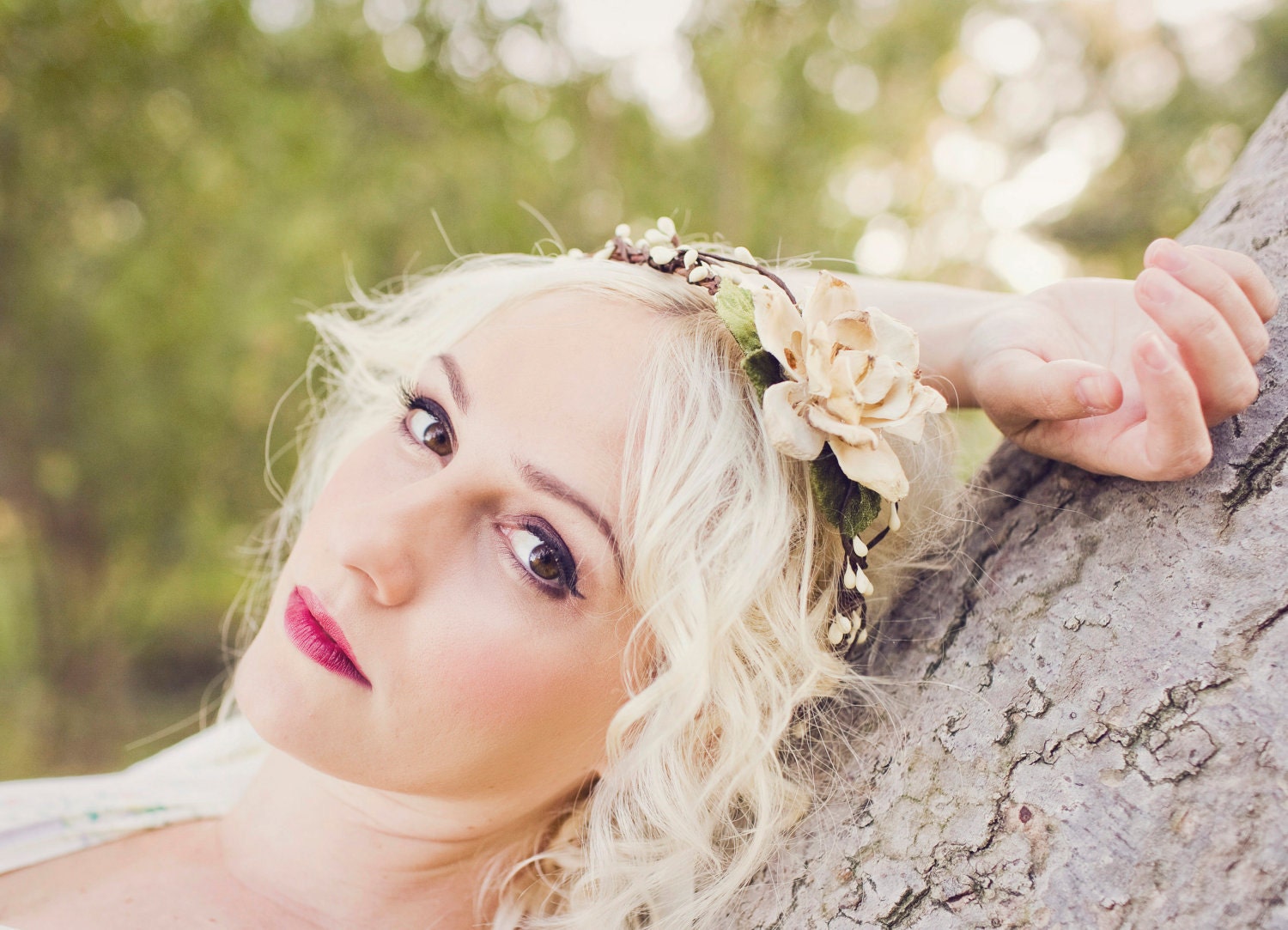 woodland hair crown 'wind song'