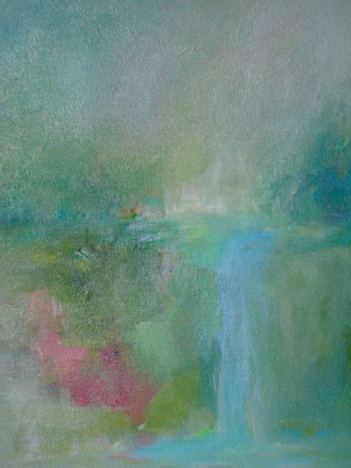 Original Oil Abstract Landscape Painting "Falling Water"