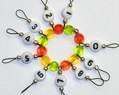 Row Counter Circular SnagFree for Knitting Small Loop Citrus