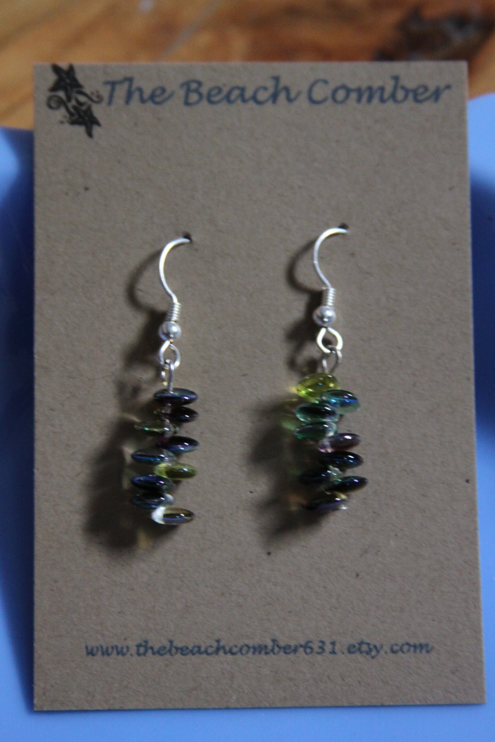 Shades Of Green Lentil Earrings OOAK