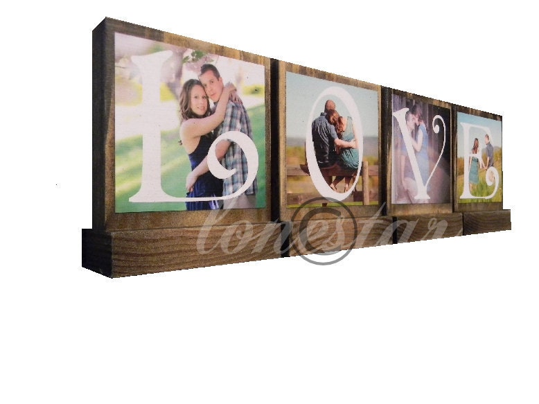 PERSONALIZED GIFTS-  Set of 4 Handmade custom wooden photo blocks-Great gifts to give-Anything is possible