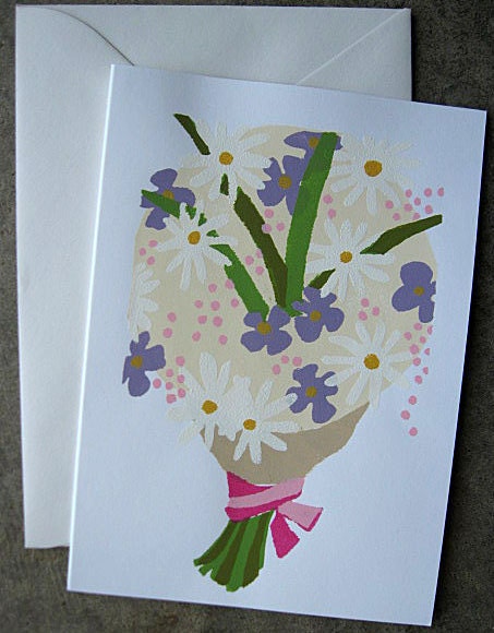 Bouquet of Flowers Blank Greeting Card, Flowers Greeting Card, Blank Greeting Card, Bouquet