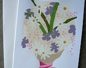 Bouquet of Flowers Blank Greeting Card, Flowers Greeting Card, Blank Greeting Card, Bouquet