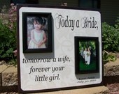 Wedding Frame, Today A Bride, Mother Father of the Bride, Gift for Parents, Thank You Gift