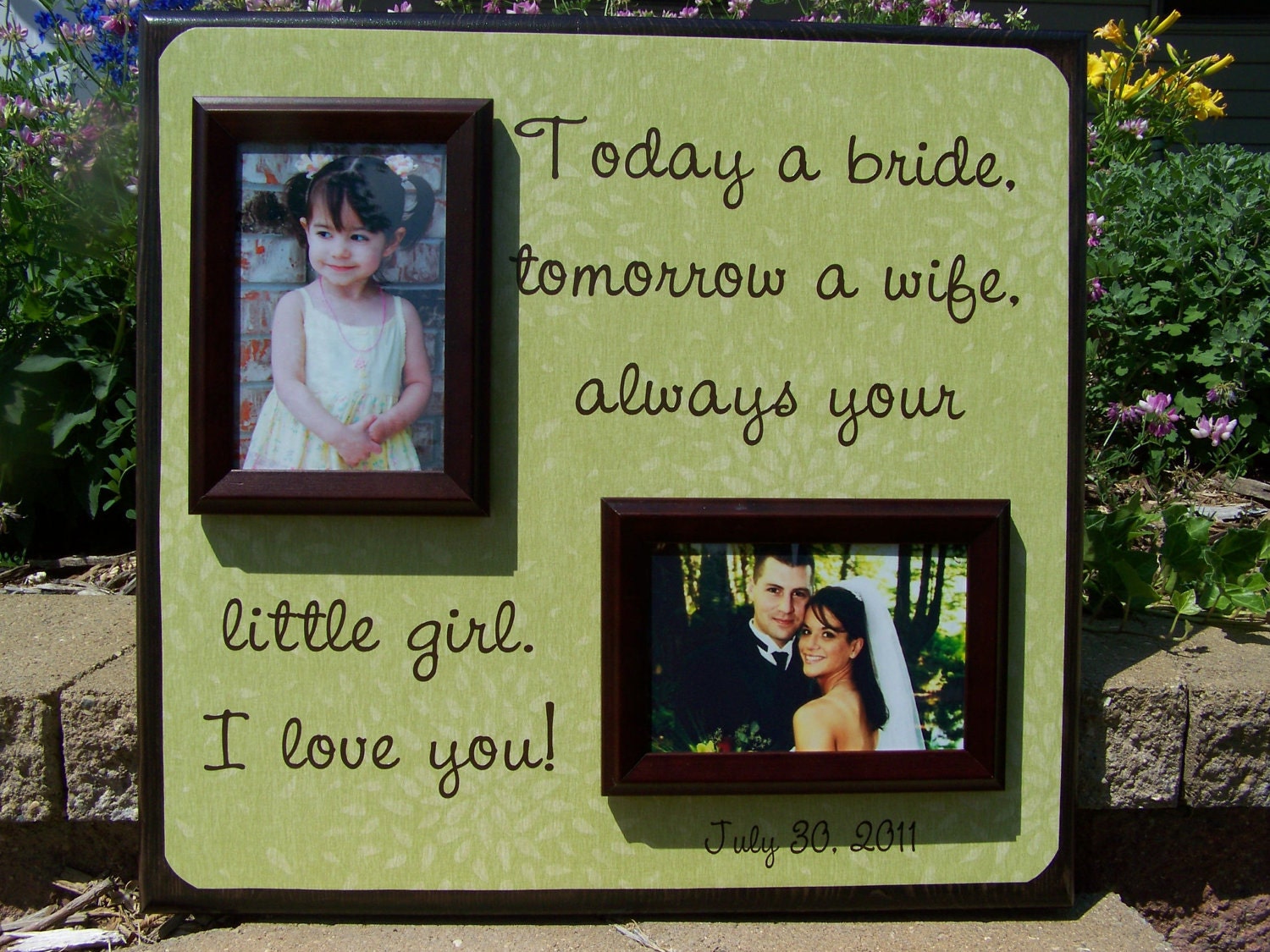 Personalized Wedding Picture Frame TODAY A BRIDE  Mother of the Bride, Father of the Bride Gift, Thank you Gift