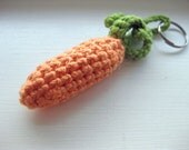 Amigurumi carrot keychain dangle