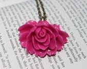 Pink Bloom Cabochon Necklace
