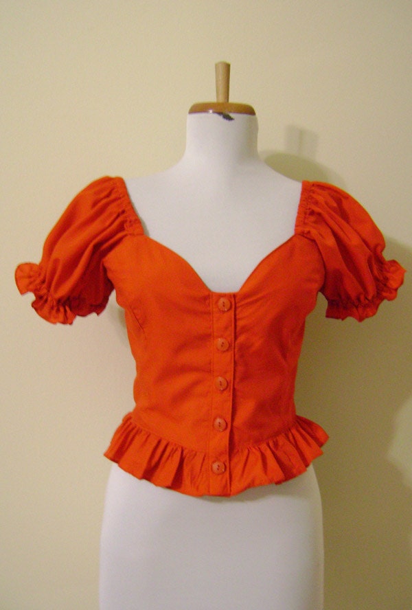 Sweetheart Red Blouse - Extra Small