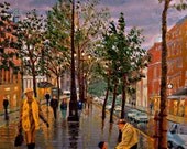 Landscape Painting - Irish Street Scene - 11 X 14 Gicl&Atilde;&copy;e Print used on "Prime Suspect"
