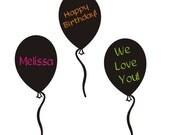 Balloon Chalkboard decals, removable chalkboard decal, black board, dot chalkboard, polka dots