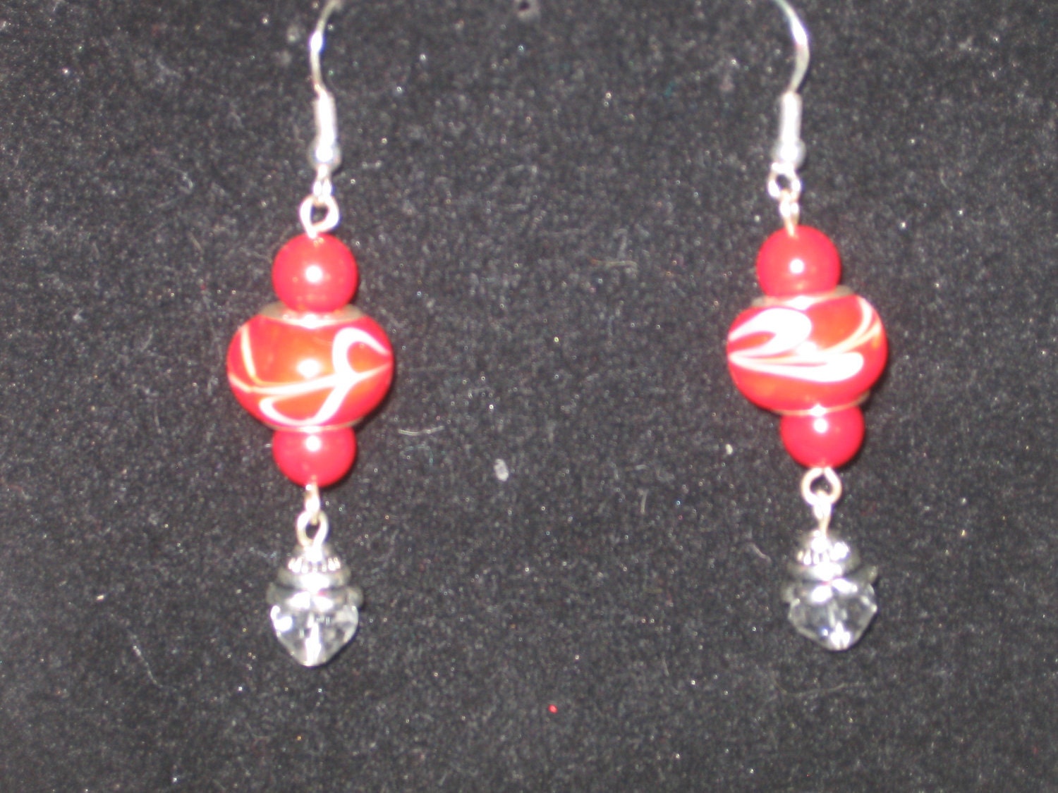 Candy Red Pandora Earrings