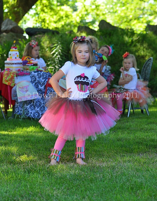 Hostess with the Mostest Cupcake Tutu in Hot Pink & Chocolate, Toddler Size
