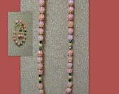 Lovely Necklace, Bracelet and Earrings, summery and colorful ... orange-ish / pinkish