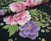 Gorgeous Peony and Pretty Sakura in Black -- EK-QS38230E