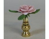 Reserved for Valorie  Rose Lamp Finial Dusty Rose custom order
