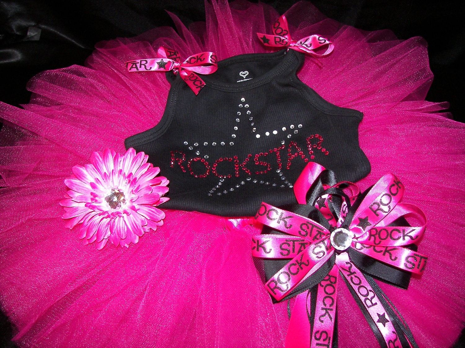 ROCKSTAR Princess BLING Tutu Set--Full and Poufy Unique Tutu Set--