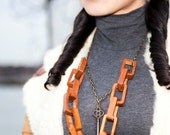 BIg Wood Link Necklace