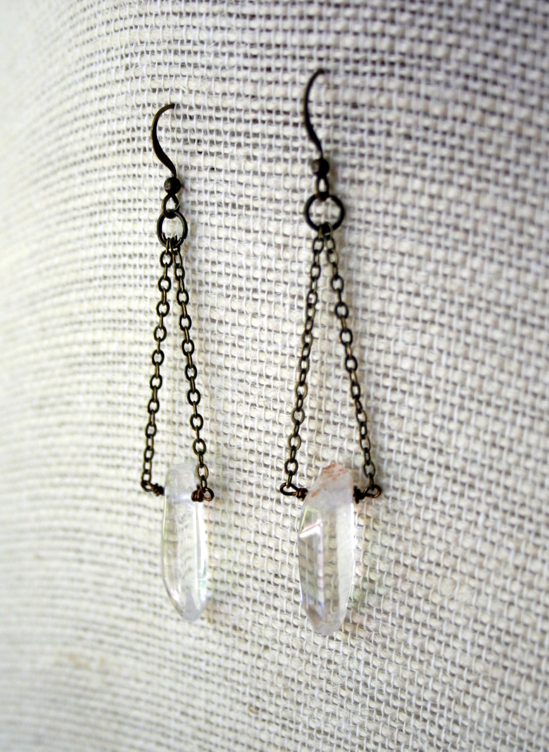 Raw Crystal Dangle Earrings