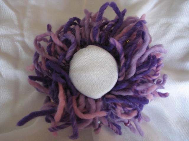 Purple  scrunchie - sea anemone