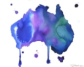 Watercolor Travel Illustration - Australian Dreams print