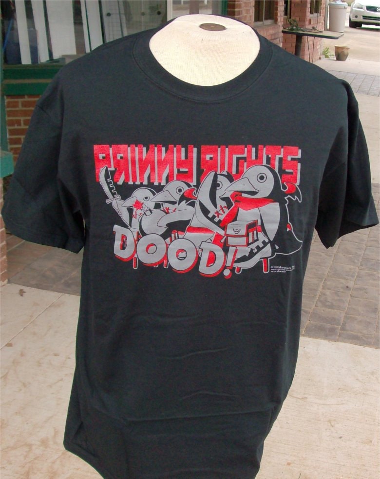 Prinny Rights "DOOD" Disgaia hand-printed T-shirt