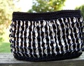 Elegant Black Upcycled Pop Tab Clutch