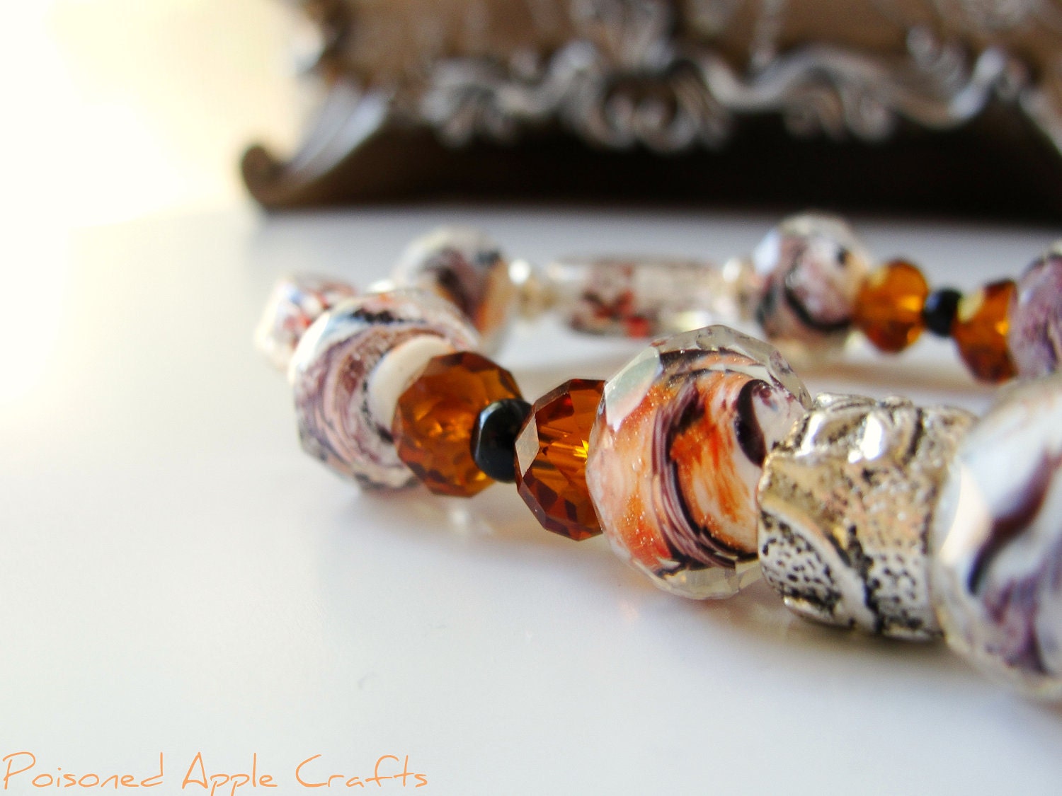 Sunrise/Sunset Themed Beaded Bracelet