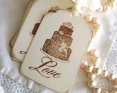 Wedding Cake Wish Tree Tags/Gift Tags by avintageobsession on etsy