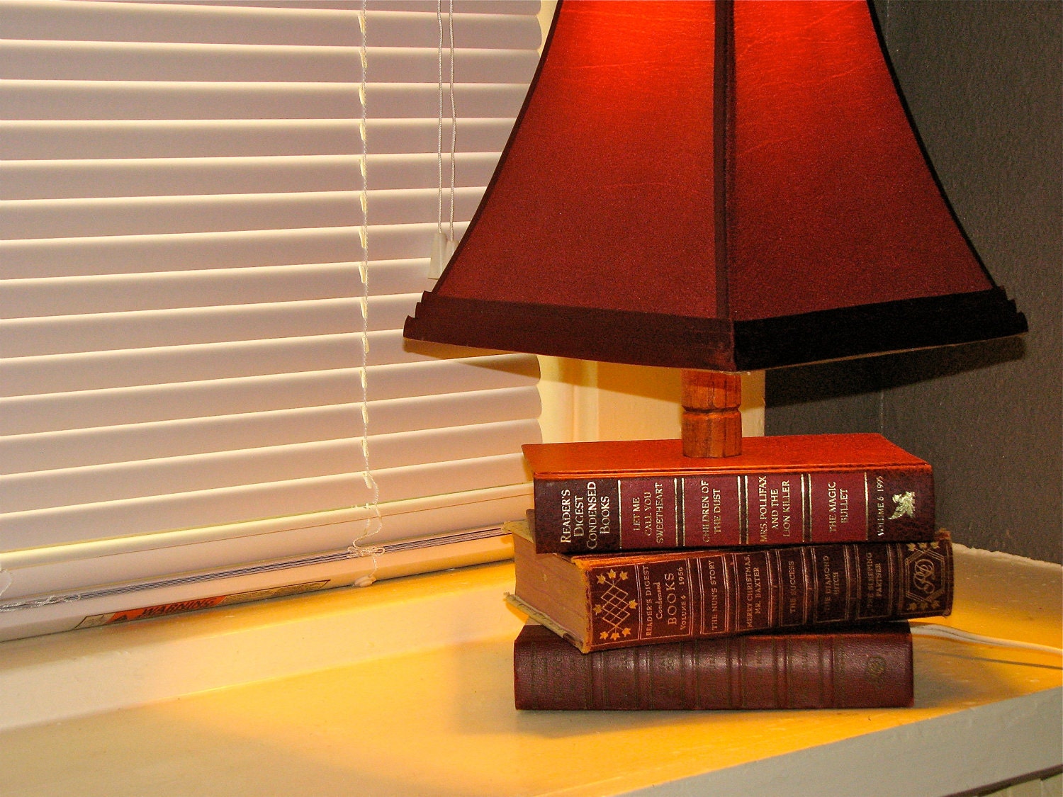 Custom Repurposed Book Lamp
