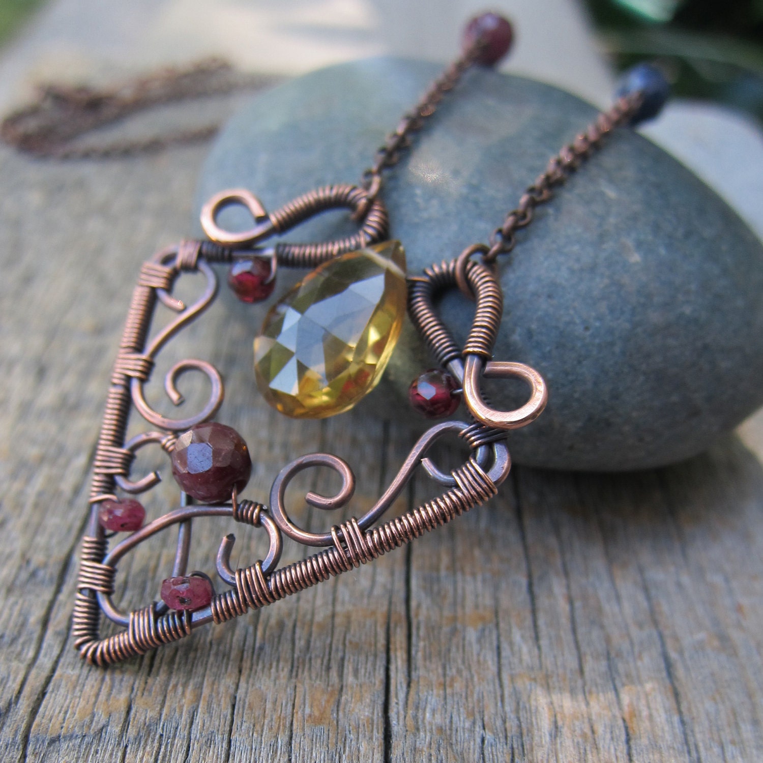 In Autumntide ... Wire Wrapped Arrow Pendant