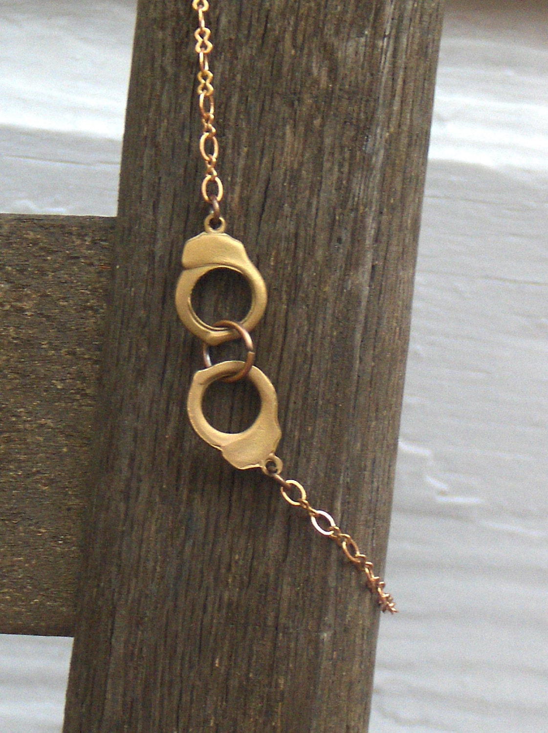 All Locked Up. Simple Handcuff layering necklace.