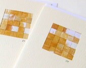 Card woven gold mini picture blank