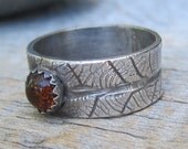 Mystic Forest - Cognac Leaf Ring Size 7.5