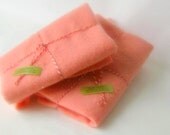 Wool blanket 15x24' felt craft recycled pastel peach