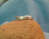 Recycled Silver Ring Freeform Fused Band Organic Asymmetric Wabi Sabi White Matte Elegant Eclectic Eccentric Offbeat JJDLJewelryArt