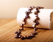 Smoky violet freshwater pearl necklace
