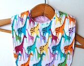 Giraffes on Parade infant bib