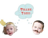 Thank You Card:  Circus Siblings, Brother and Sister  - Printable & Custom
