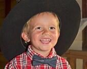 Denim Boys Bow Tie - Clip on OR Velcro