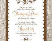 DIY Printable Invitation. Fall Leaves Thanksgiving Invitation. Customizable. totful memories Il_170x135