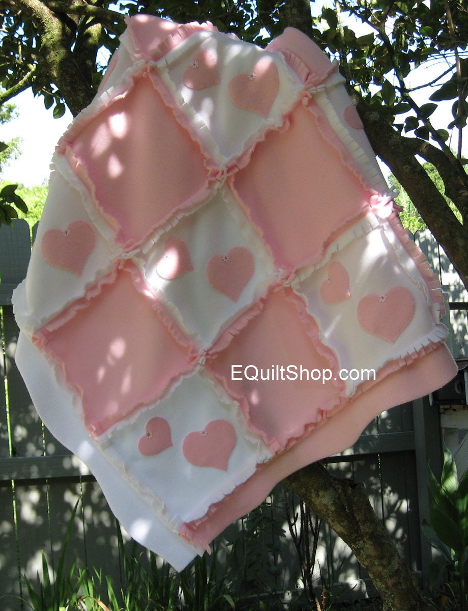 Girl Hearts Blanket & Bib