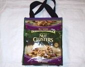 Fun Eco Friendly Purse or Lunch bag made with Recycled Granola Nut Clusters Bags upcycled