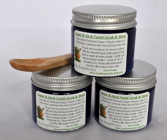2-in-1 Facial Scrub and Mask, Herbs and Brown Sugar