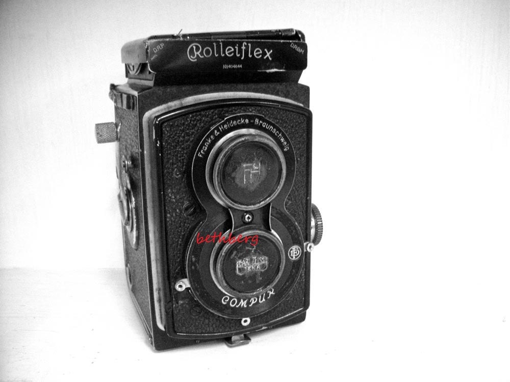 Rolleiflex antique camera photograph 5x7 or 5x5